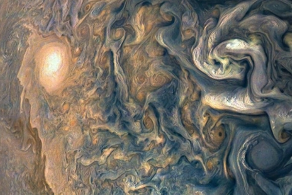 NASA公布木星超级风暴图片!