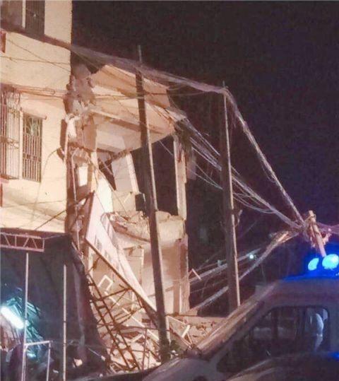 广州惠州楼房倒塌,该建筑还处在施工状态中